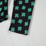 St Patrick Shamrock Mock Neck Mesh Bodysuit (S-XL)
