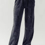 EXPOSED SEAM MINERAL WASH JOGGERS: TAN
