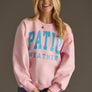 Pink Patio Weather Sweatshirt- funny women's pink sweatshirt