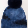 Tie Dye Knitted Fur Pom Beanie