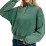 `.0806 Washed Fleece Half Zip Pullover SI-24930