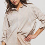Urban Daisy All the Stripes Shirt- Striped Button Down