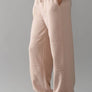 EXPOSED SEAM MINERAL WASH JOGGERS: TAN