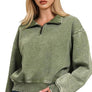 `.0806 Washed Fleece Half Zip Pullover SI-24930