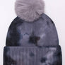 Tie Dye Knitted Fur Pom Beanie