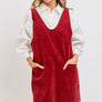 CASUAL OVERALL CORDUROY DRESS