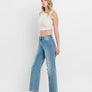 Vervet Kendyl Dad Jeans HIGH RISE DISTRESSED SLIM WIDE JEANS