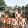 Checkered Disco Planter | 5 Inch Trendy Planters | Retro