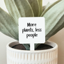 More Plants Less People Plant Stake