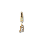 Music Note Charm, CZ, Charm Bar