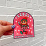 Rebel Without a Claus Santa's Elf Christmas Holiday Sticker