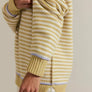 Dropped shoulders oversized Knit sweater Pullover in stripe
