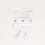 White Woven Stacker Bracelet - Hearts