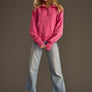 Bright Pink Quarter Zip Sweatshirt