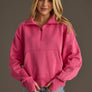Bright Pink Quarter Zip Sweatshirt