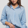 Urban Daisy All the Stripes Shirt- Striped Button Down