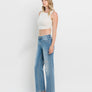 Vervet Kendyl Dad Jeans HIGH RISE DISTRESSED SLIM WIDE JEANS