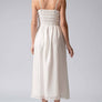 Smocked Tencel Maxi Dress with Side Slit