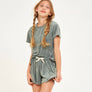 Towel Terry Top and Shorts Set: XL / Olive