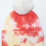 Tie Dye Knitted Fur Pom Beanie