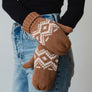 Brown & Speckled Patterned Mittens