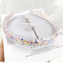 Girls cute Transparent Quicksand Sequin Teeth Hairband Hoops