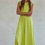 Lime Sleeveless Open-Back Wide-Leg Jumpsuit - Effortless Chick & Comfort