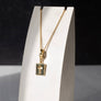 Hollow Cross Charm, Gold, Charm Bar | Charm Necklace