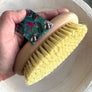 Vegan exfoliating dry body brush - dry brushing skin: Boar hair / branded