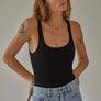 Seamless Ribbed Double-Layered Square Neck Body Suit - Sleek, Sculpted & Stylish