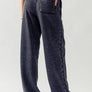 EXPOSED SEAM MINERAL WASH JOGGERS: TAN