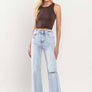90'S VINTAGE SUPER HIGH RISE FLARE JEANS V3217: TENDER / 26