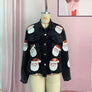 Santa Sequin Corduroy Jacket Sequin Christmas Jacket Coat