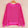 66Sweetheart Hot Pink Lucky Distressed Knit Top (S-XL)