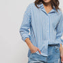 Urban Daisy All the Stripes Shirt- Striped Button Down