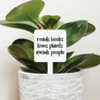 Reads Books Love Plants Avoids People Plant Stake