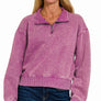 `.0806 Washed Fleece Half Zip Pullover SI-24930