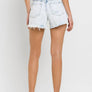 HIGH RISE DISTRESSED SHORTS V2810: MIRACULOUS / XS