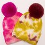 Tie Dye Knitted Fur Pom Beanie