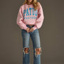 Pink Patio Weather Sweatshirt- funny women's pink sweatshirt