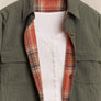 Reversible Corduroy and Plaid Button Down Shirt