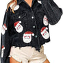 Santa Sequin Corduroy Jacket Sequin Christmas Jacket Coat