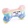 Pink Ombre Chewy Vuiton Bone Squeaker Dog Toy: Large