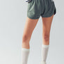 ALYSSA CASUAL COMFORT DOLPHIN SHORTS: TIMELESS TAUPE