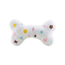 White Chewy Vuiton Bones Squeaker Dog Toy: XL