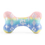 Pink Ombre Chewy Vuiton Bone Squeaker Dog Toy: Large