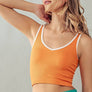 CONTRAST TRIM RIB CROP TANK TOP: BLACK