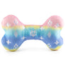 Pink Ombre Chewy Vuiton Bone Squeaker Dog Toy: Large