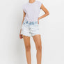 HIGH RISE DISTRESSED SHORTS V2810: MIRACULOUS / L