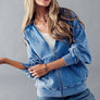 EMILY OVERSIZED VINTAGE ZIP UP HOODIE: FADED DENIM / S-2/M-2/L-2